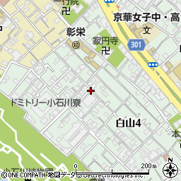 東京都文京区白山4丁目周辺の地図