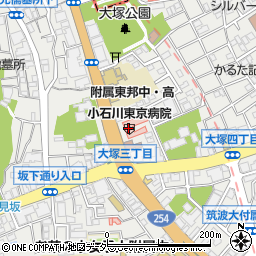 小石川東京病院周辺の地図