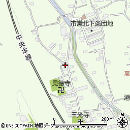 山梨県韮崎市藤井町北下條1836-6周辺の地図