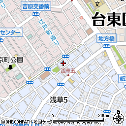 東京都台東区浅草5丁目59周辺の地図