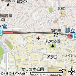 東京都中野区若宮3丁目23周辺の地図