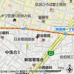 東京都新宿区中落合3丁目4周辺の地図