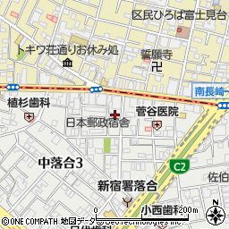 東京都新宿区中落合3丁目15-21周辺の地図