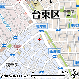東京都台東区浅草5丁目72周辺の地図