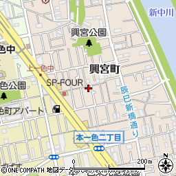 東京都江戸川区興宮町8-6周辺の地図