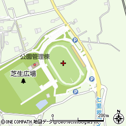 韮崎中央公園陸上競技場周辺の地図