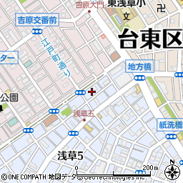 東京都台東区浅草5丁目60周辺の地図
