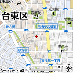 ニュープラシッダ 東浅草店周辺の地図