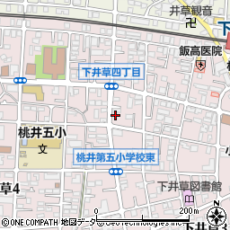 タイムズ下井草３丁目駐車場周辺の地図