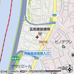 横浜倉庫株式会社　墨田営業所周辺の地図