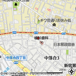 東京都新宿区中落合3丁目24周辺の地図