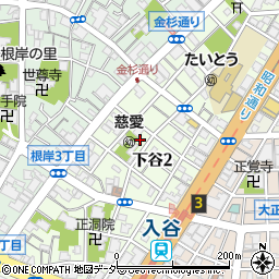 東京都台東区下谷2丁目周辺の地図