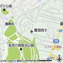 千葉県船橋市夏見台3丁目14-45周辺の地図