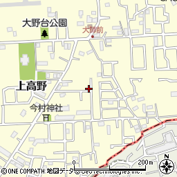 千葉県八千代市上高野1119-3周辺の地図
