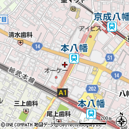 本八幡キャピタルタワー周辺の地図