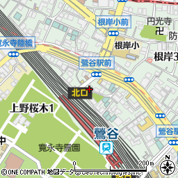 松屋鴬谷店周辺の地図