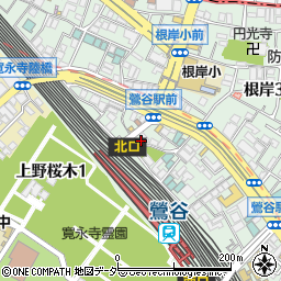 松屋 鴬谷店周辺の地図