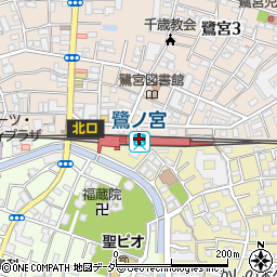 鷺ノ宮駅周辺の地図
