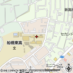 千葉県立船橋東高等学校周辺の地図