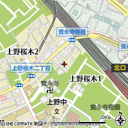パラカ上野桜木第２駐車場周辺の地図