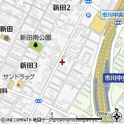 タイムズ市川新田第４駐車場周辺の地図