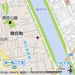 東京都江戸川区興宮町25周辺の地図