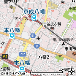シオン本八幡周辺の地図
