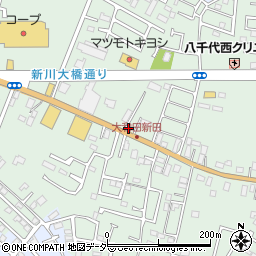 大和田新田下区公会堂周辺の地図