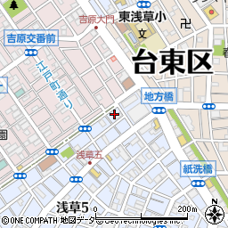 東京都台東区浅草5丁目61周辺の地図