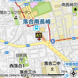 都営地下鉄東京都交通局　大江戸線落合南長崎駅周辺の地図