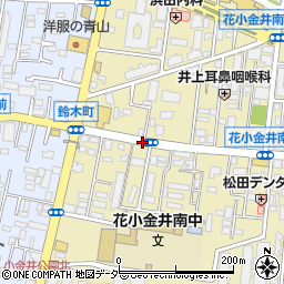 花小金井南中学周辺の地図