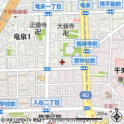 レクセルマンション上野入谷周辺の地図