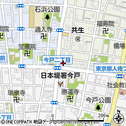 東京都台東区橋場1丁目7周辺の地図