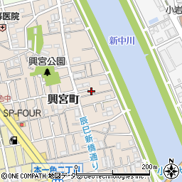 東京都江戸川区興宮町23-1周辺の地図
