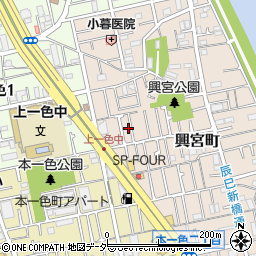 東京都江戸川区興宮町13周辺の地図