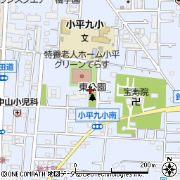 恵泉通り東公園周辺の地図