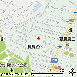 千葉県船橋市夏見台3丁目19周辺の地図