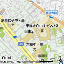 東京都文京区白山5丁目10周辺の地図