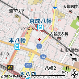 三菱ＵＦＪ銀行市川駅前支店周辺の地図