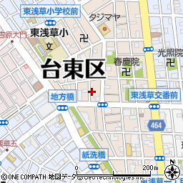 タイムズ東浅草第６駐車場周辺の地図