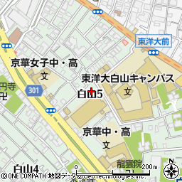 東京都文京区白山5丁目10-1周辺の地図