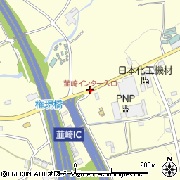韮崎インター入口周辺の地図