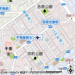 ファミリーマート台東吉原店周辺の地図