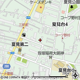 千葉県船橋市夏見台4丁目14-43周辺の地図