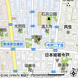 タイムズ台東清川駐車場周辺の地図