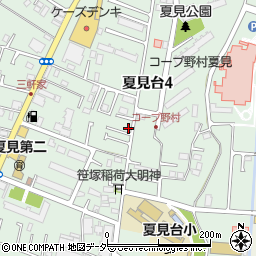 千葉県船橋市夏見台4丁目14-1周辺の地図