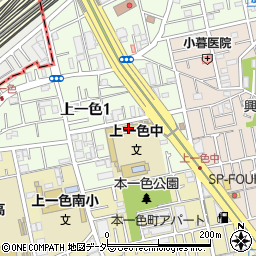 江戸川区立上一色中学校周辺の地図