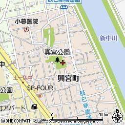 東京都江戸川区興宮町12周辺の地図