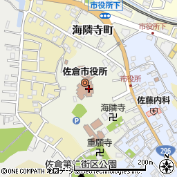 佐倉市役所周辺の地図
