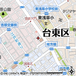 パークジャパン台東千束第１駐車場周辺の地図